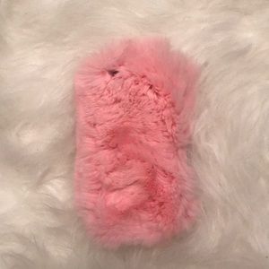 Pink Faux fur phone case